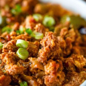 Corned beef stew with eggs